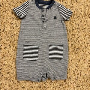 GAP Blue and White Striped Baby Romper